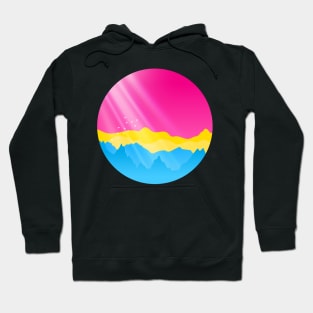 Pansexual Sunrise Mountains Landscape Hoodie